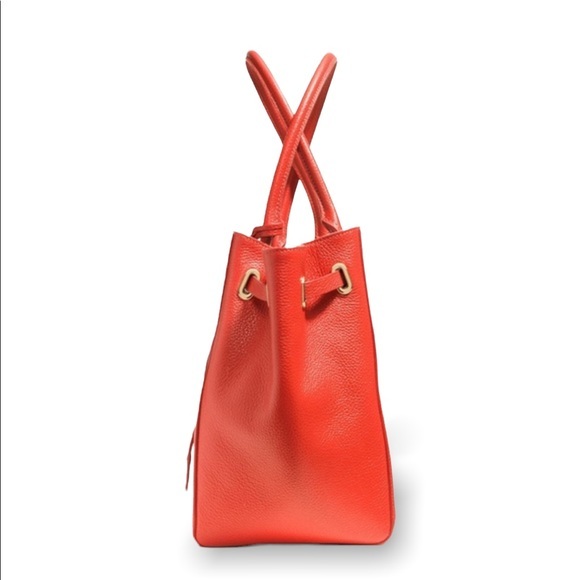 NWOT Coach Refined Pebbled Leather Turnlock Tie Tote - Picture 3 of 14